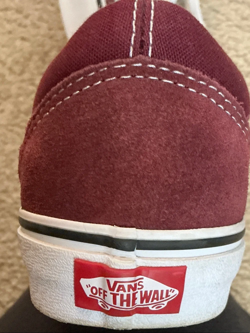Vans Men's Sneakers Maroon and Cream